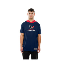 Houston Texans New Era Combine Authentic Hooded Raglan Short-Sleeve T-Shirt Navy - NFL