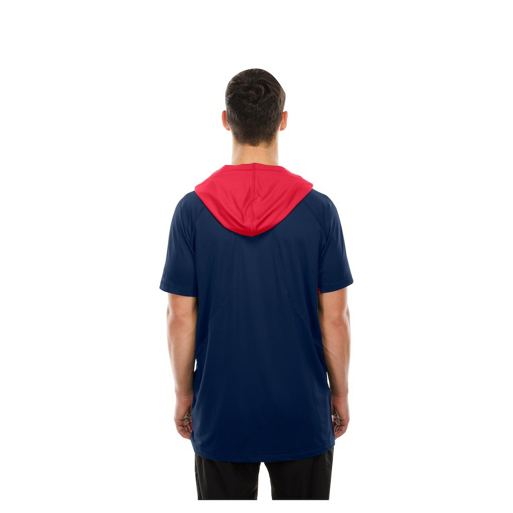 Houston Texans New Era Combine Authentic Hooded Raglan Short-Sleeve T-Shirt Navy - NFL