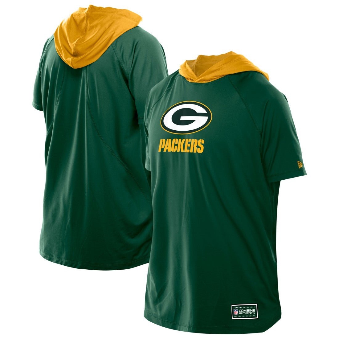 Green Bay Packers New Era Combine Authentic Hooded Raglan Short-Sleeve T-Shirt Green - NFL