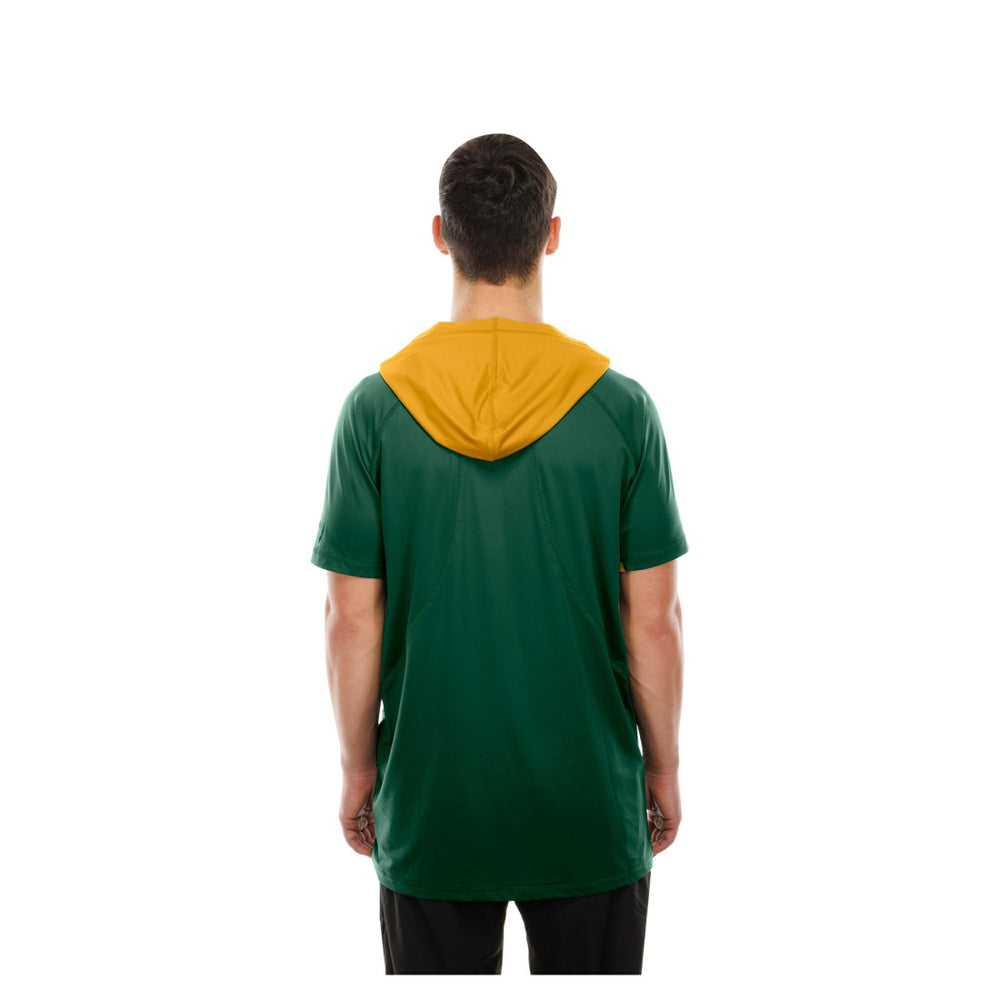 Green Bay Packers New Era Combine Authentic Hooded Raglan Short-Sleeve T-Shirt Green - NFL