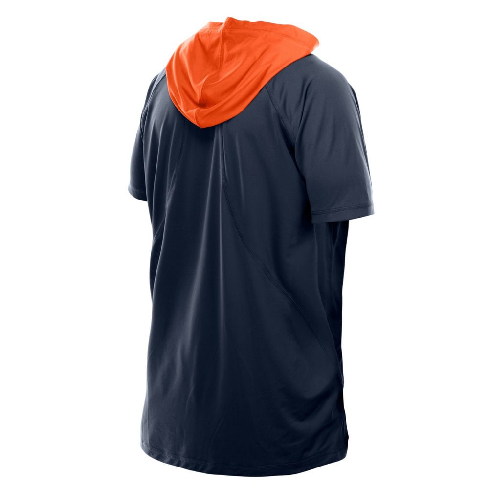 Denver Broncos New Era Combine Authentic Hooded Raglan Short-Sleeve T-Shirt Navy - NFL