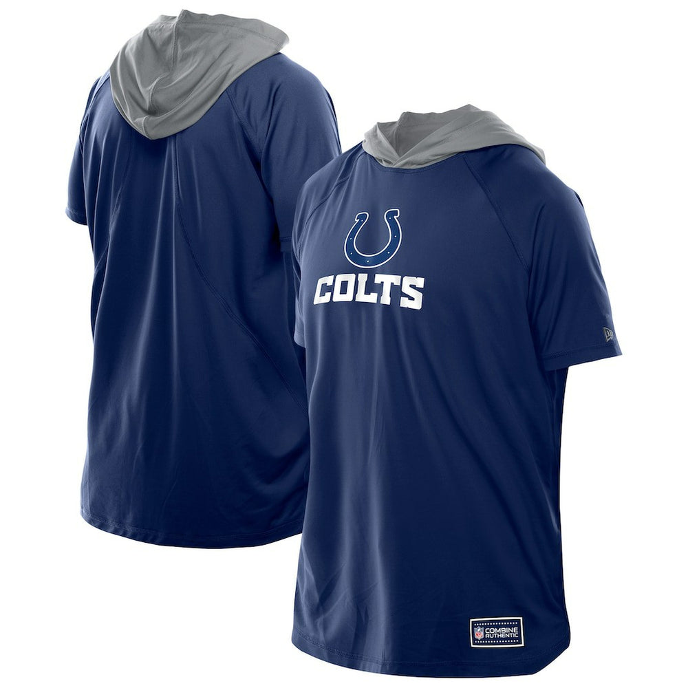 Indianapolis Colts New Era Combine Authentic Hooded Raglan Short-Sleeve T-Shirt Royal - NFL