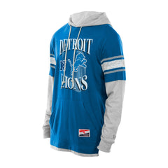 Detroit Lions New Era Twofer Layered Long Sleeve Hoodie T-Shirt Blue - NFL