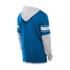 Detroit Lions New Era Twofer Layered Long Sleeve Hoodie T-Shirt Blue - NFL