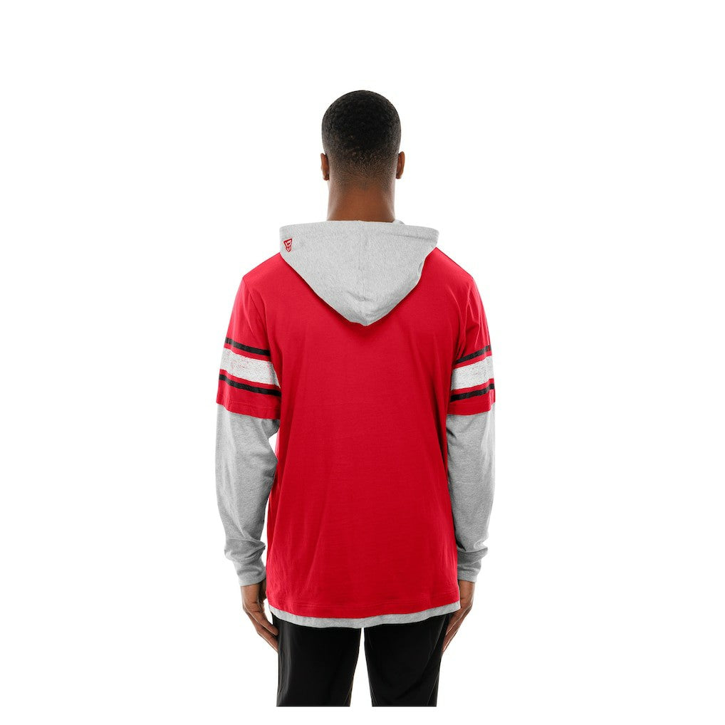 Kansas City Chiefs New Era Twofer Layered Long Sleeve Hoodie T-Shirt Red - NFL