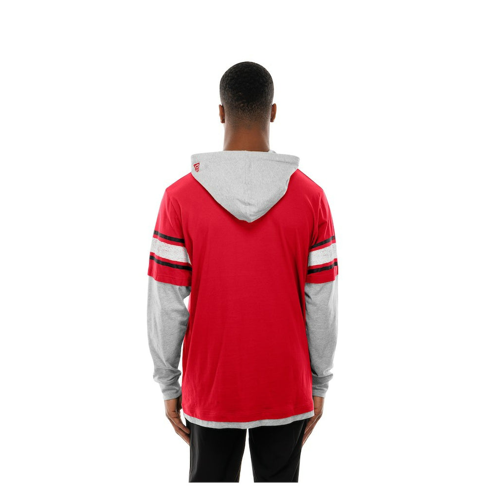 Kansas City Chiefs New Era Twofer Layered Long Sleeve Hoodie T-Shirt Red - NFL