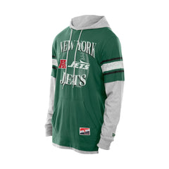 New York Jets New Era Twofer Layered Long Sleeve Hoodie T-Shirt Green - NFL