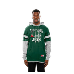New York Jets New Era Twofer Layered Long Sleeve Hoodie T-Shirt Green - NFL
