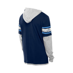 Tennessee Titans New Era Twofer Layered Long Sleeve Hoodie T-Shirt Navy - NFL