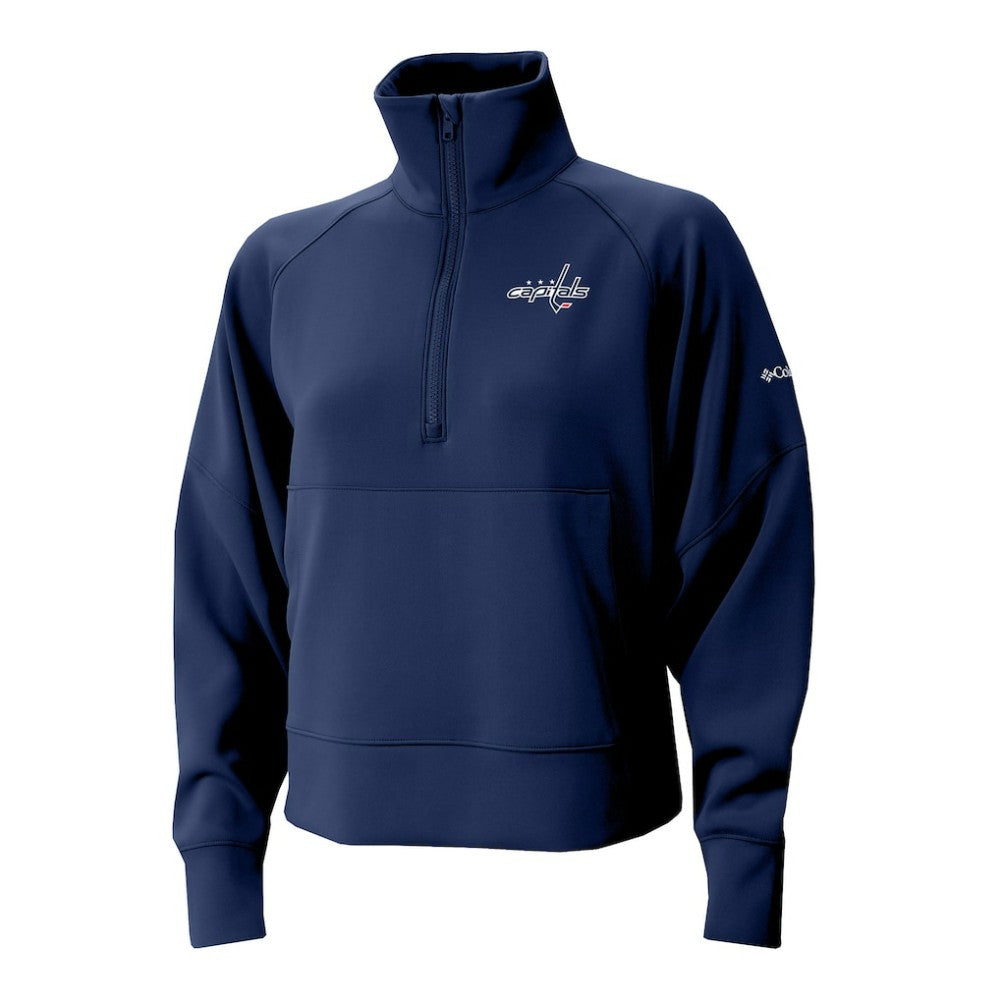 Washington Capitals Columbia Women's Wickhams Hills Raglan Omni-Wick Half-Zip Pullover Navy