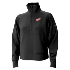 Detroit Red Wings - Columbia Women's Wickhams Hills Raglan Omni-Wick Half-Zip Pullover Black