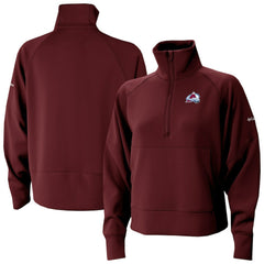 Colorado Avalanche - Columbia Women's Wickhams Hills Raglan Omni-Wick Half-Zip Pullover Maroon