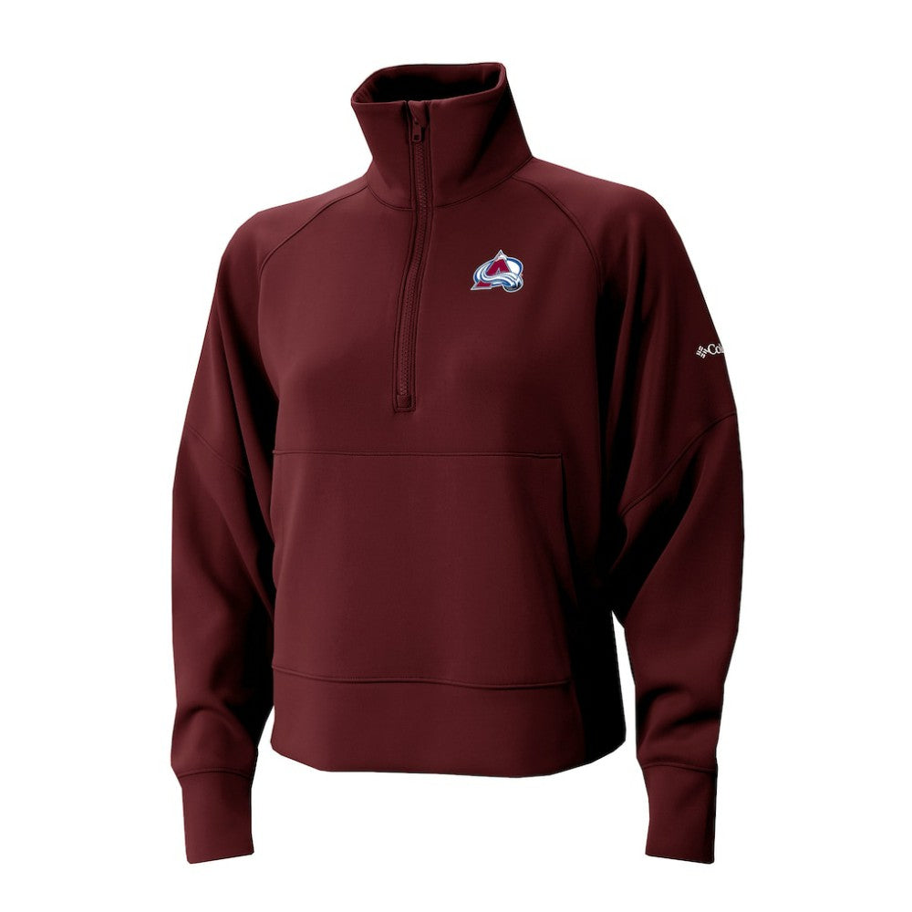 Colorado Avalanche - Columbia Women's Wickhams Hills Raglan Omni-Wick Half-Zip Pullover Maroon