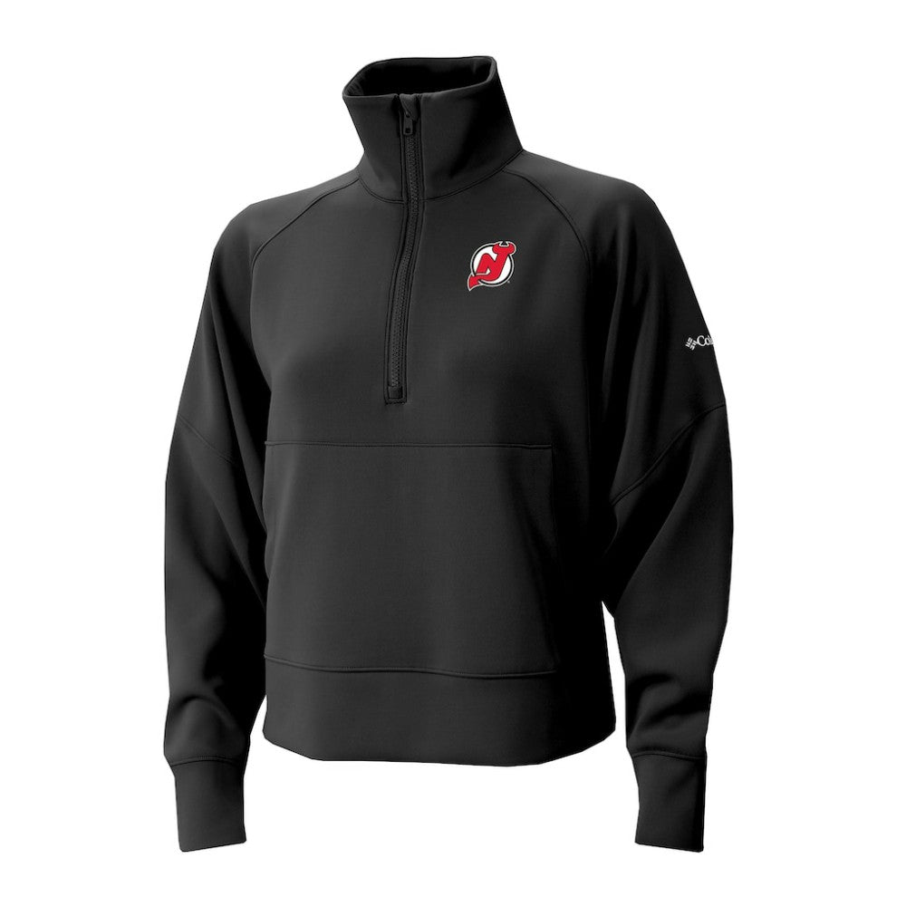 New Jersey Devils - Columbia Women's Wickhams Hills Raglan Omni-Wick Half-Zip Pullover Black
