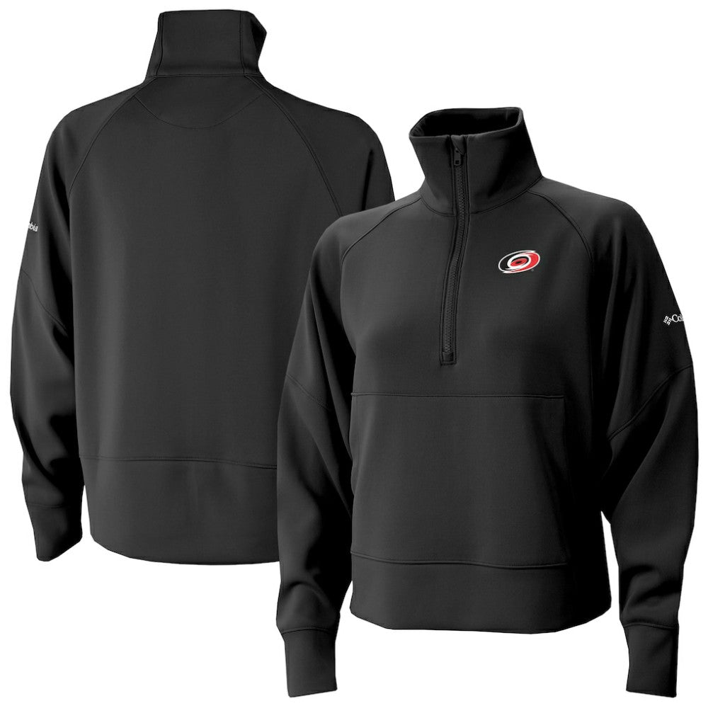 Carolina Hurricanes - Columbia Women's Wickhams Hills Raglan Omni-Wick Half-Zip Pullover Black