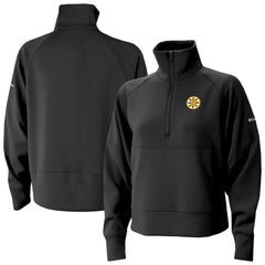 Boston Bruins Columbia Women's Wickhams Hills Raglan Omni-Wick Half-Zip Pullover Black