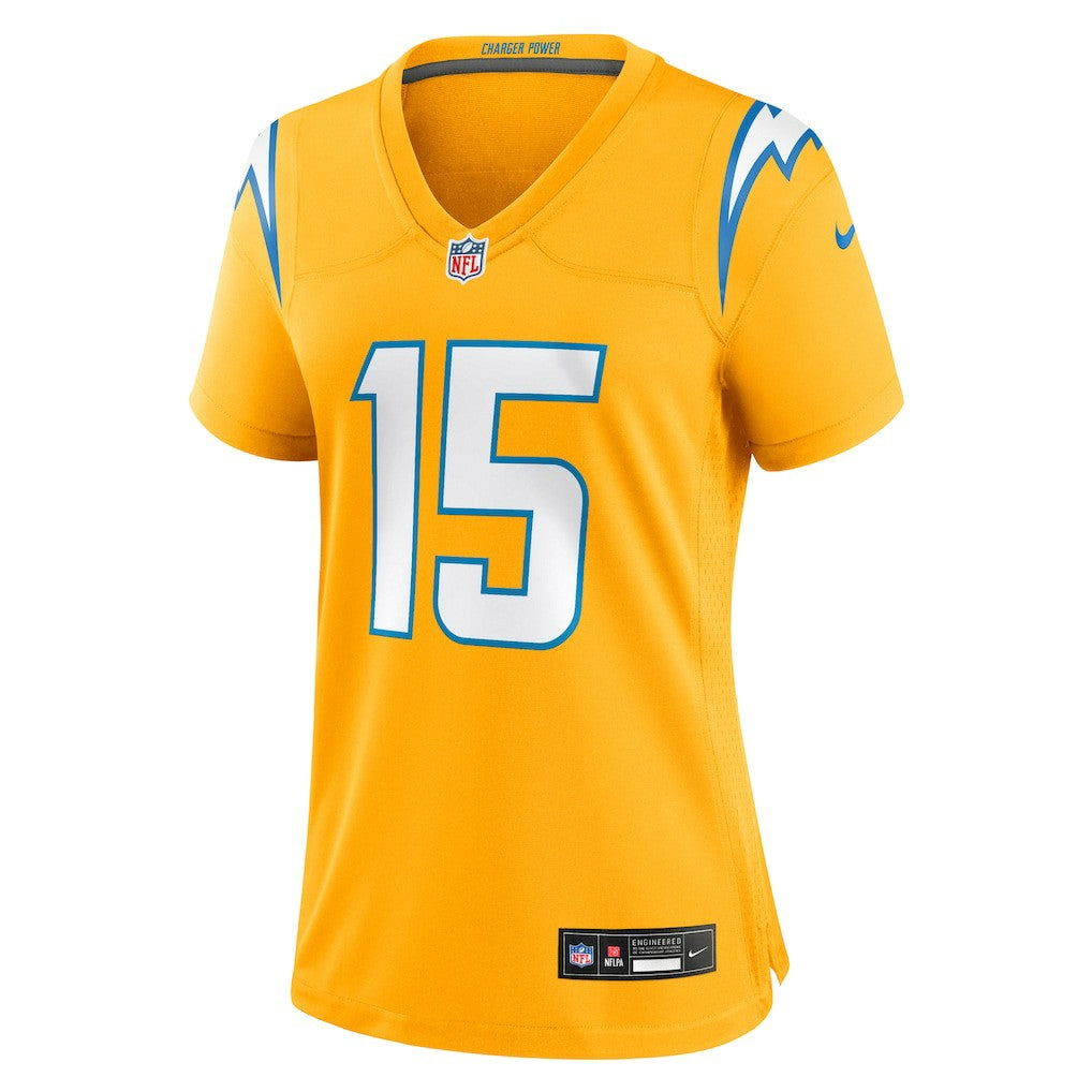 Ladd McConkey Los Angeles Chargers Women's Alternate Charger Power Game Jersey - Gold | NFL Jerseys