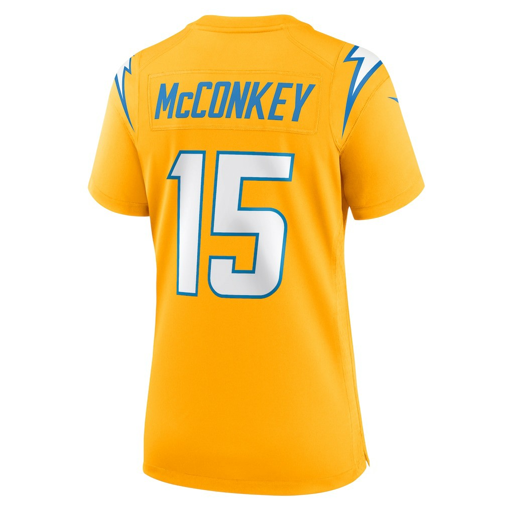 Ladd McConkey Los Angeles Chargers Women's Alternate Charger Power Game Jersey - Gold | NFL Jerseys
