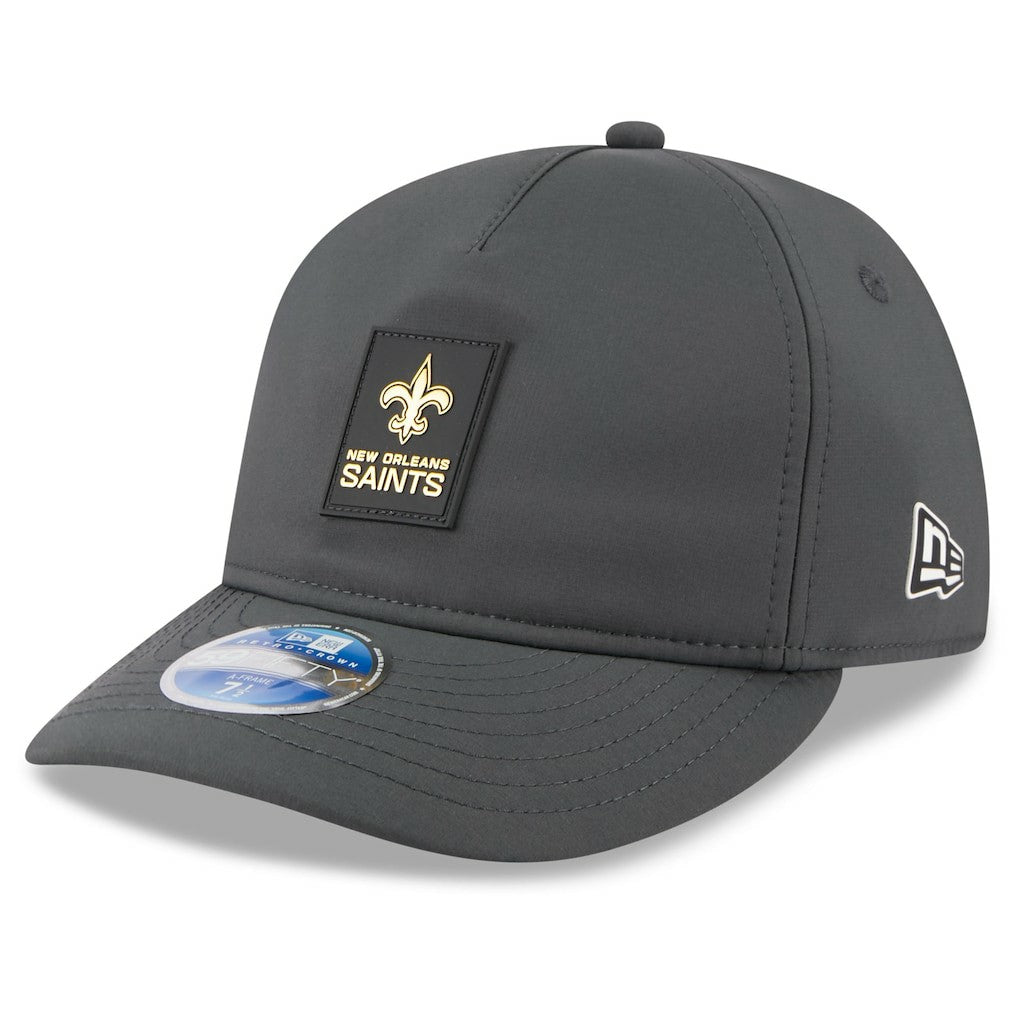 New Orleans Saints New Era 2025 Sideline Cold Weather Retro Crown 59FIFTY Fitted Hat Charcoal - NFL