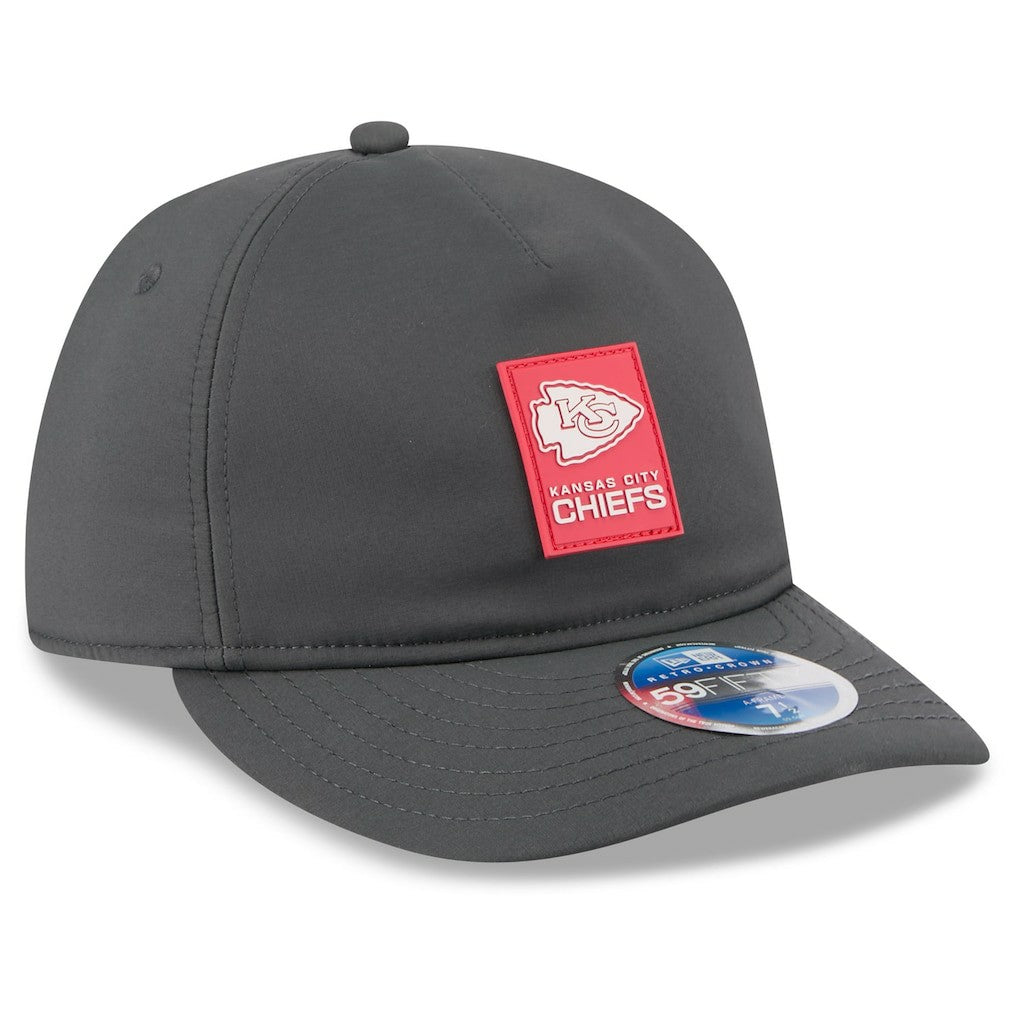 Kansas City Chiefs New Era 2025 Sideline Cold Weather Retro Crown 59FIFTY Fitted Hat Charcoal - NFL