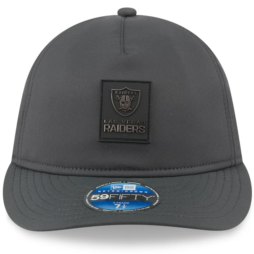 Las Vegas Raiders New Era 2025 Sideline Cold Weather Retro Crown 59FIFTY Fitted Hat Charcoal - NFL