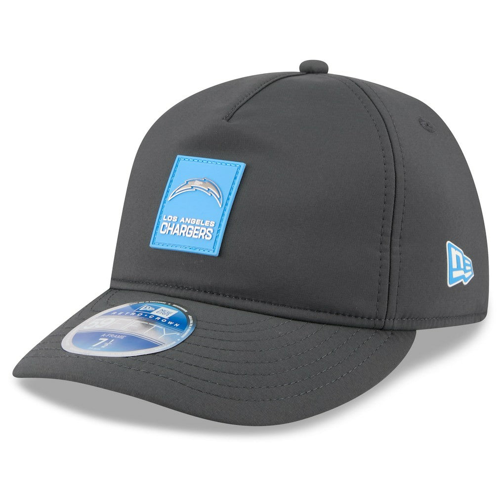 Los Angeles Chargers New Era 2025 Sideline Cold Weather Retro Crown 59FIFTY Fitted Hat Charcoal - NFL