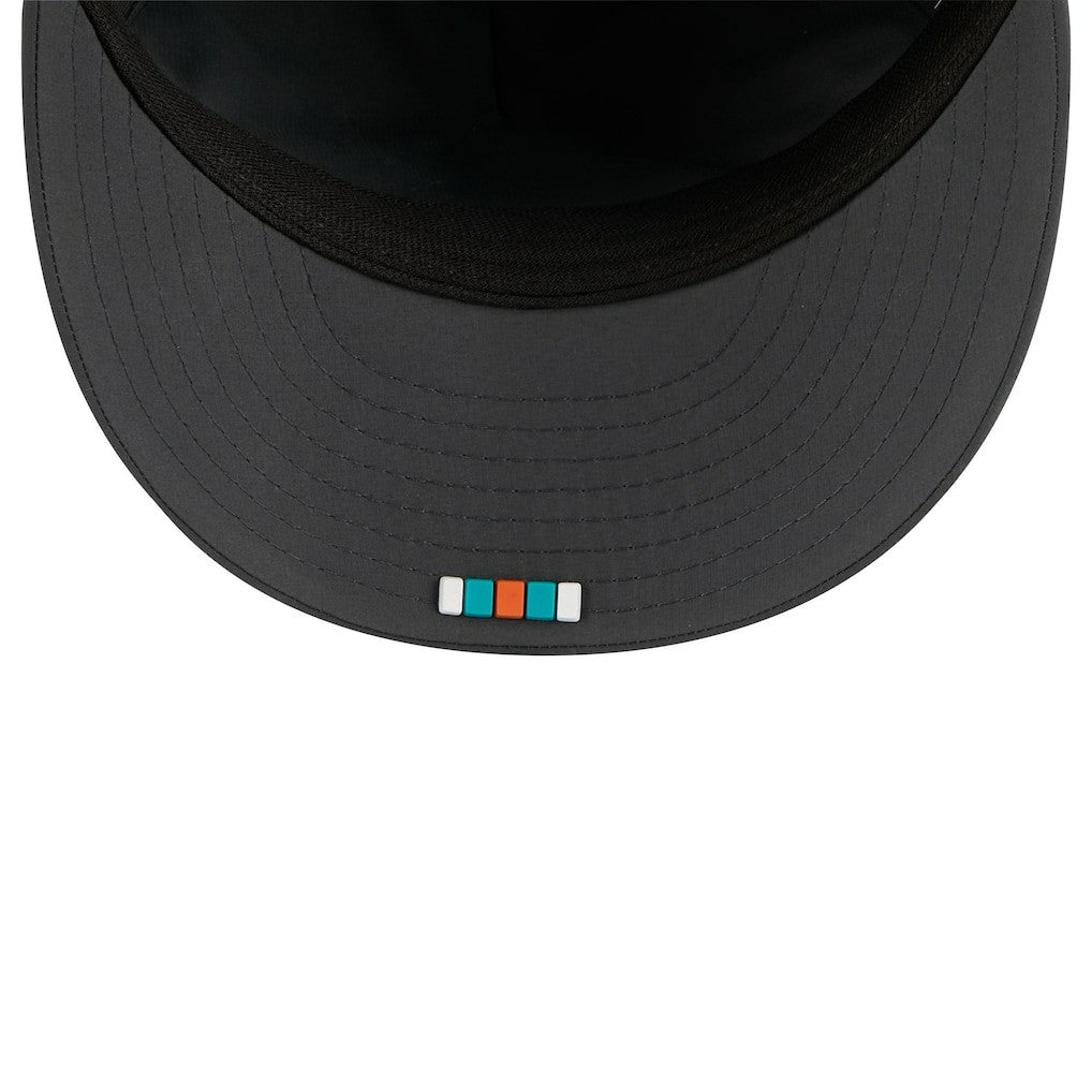 Miami Dolphins New Era 2025 Sideline Cold Weather Retro Crown 59FIFTY Fitted Hat Charcoal - NFL