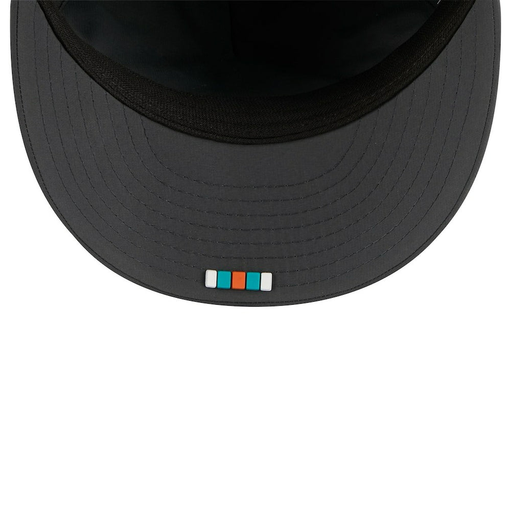 Miami Dolphins New Era 2025 Sideline Cold Weather Retro Crown 59FIFTY Fitted Hat Charcoal - NFL