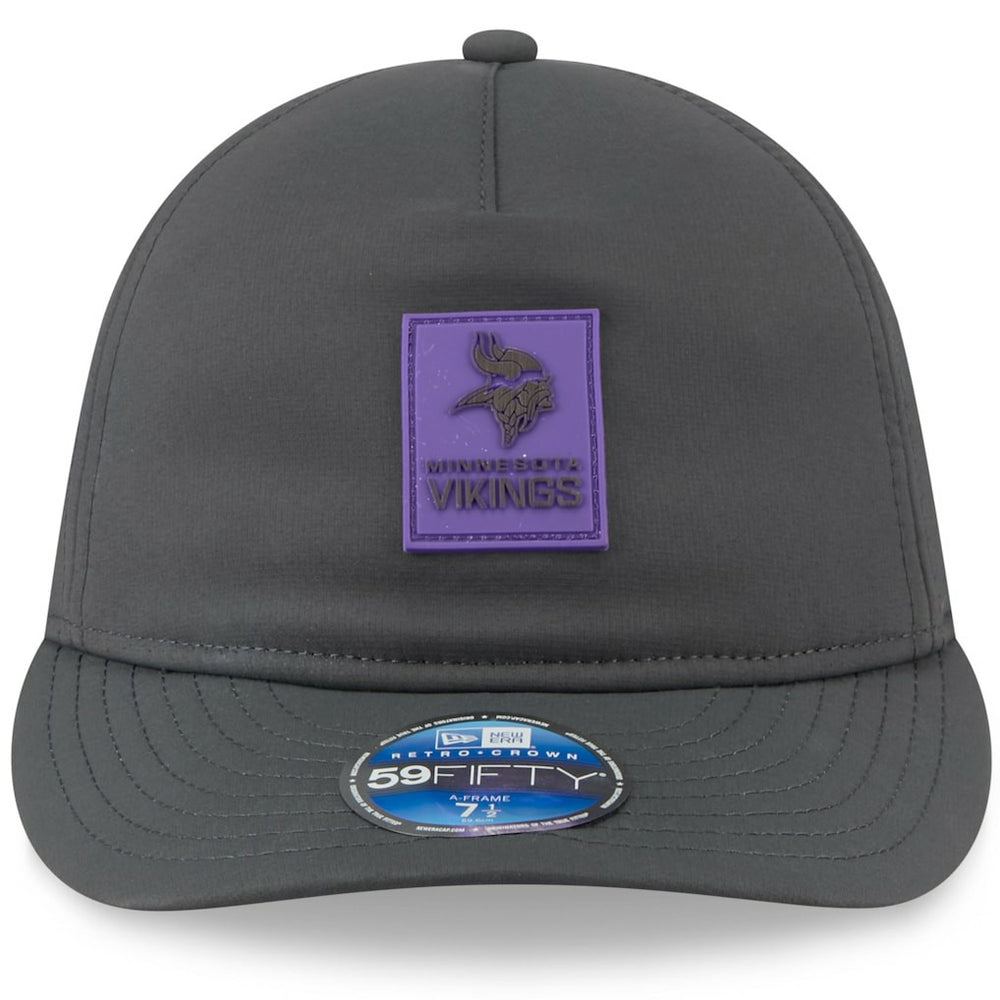 Minnesota Vikings New Era 2025 Sideline Cold Weather Retro Crown 59FIFTY Fitted Hat Charcoal - NFL