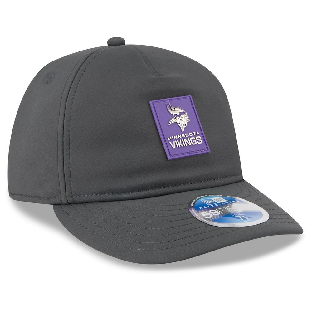 Minnesota Vikings New Era 2025 Sideline Cold Weather Retro Crown 59FIFTY Fitted Hat Charcoal - NFL