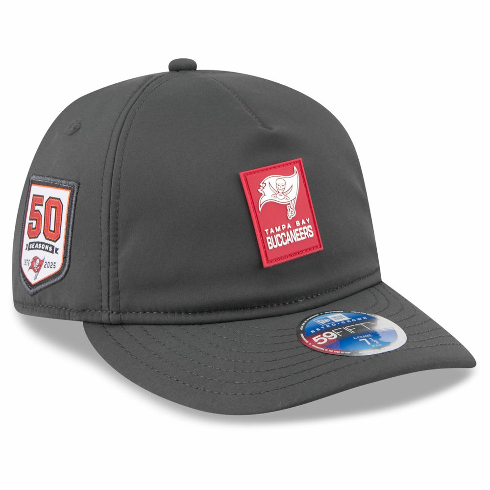 Tampa Bay Buccaneers New Era 2025 Sideline Cold Weather Retro Crown 59FIFTY Fitted Hat Charcoal - NFL