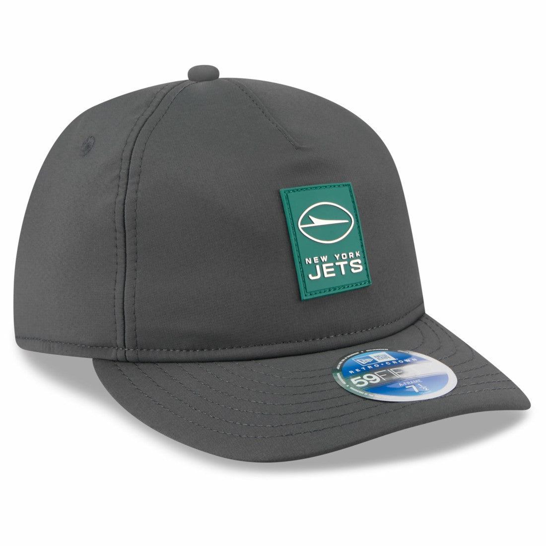 New York Jets New Era 2025 Sideline Cold Weather Retro Crown 59FIFTY Fitted Hat Charcoal - NFL