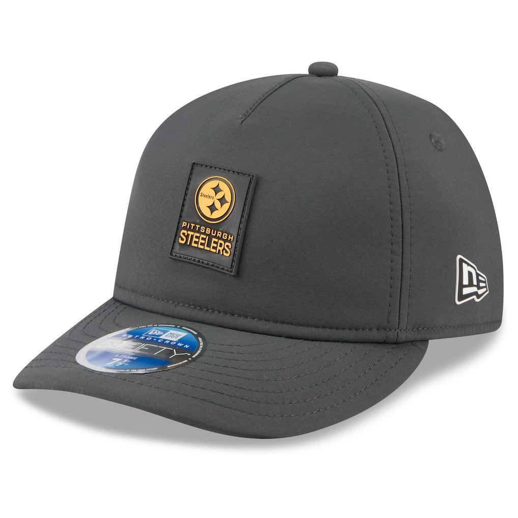 Pittsburgh Steelers New Era 2025 Sideline Cold Weather Retro Crown 59FIFTY Fitted Hat Charcoal - NFL