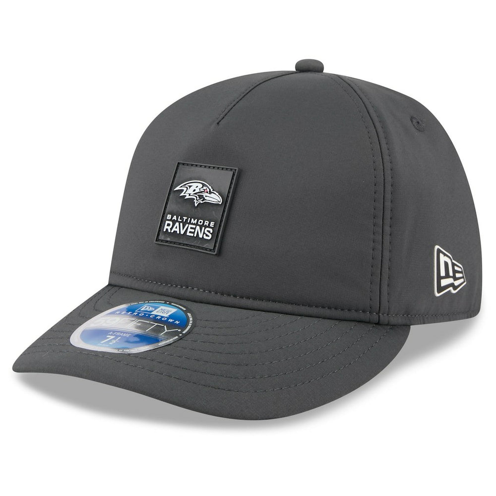 Baltimore Ravens New Era 2025 Sideline Cold Weather Retro Crown 59FIFTY Fitted Hat Charcoal - NFL