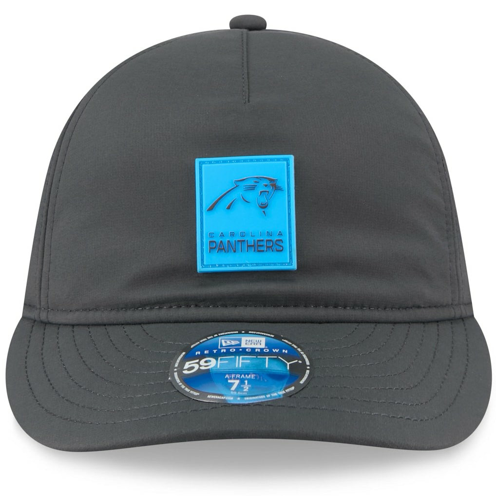 Carolina Panthers New Era 2025 Sideline Cold Weather Retro Crown 59FIFTY Fitted Hat Charcoal - NFL