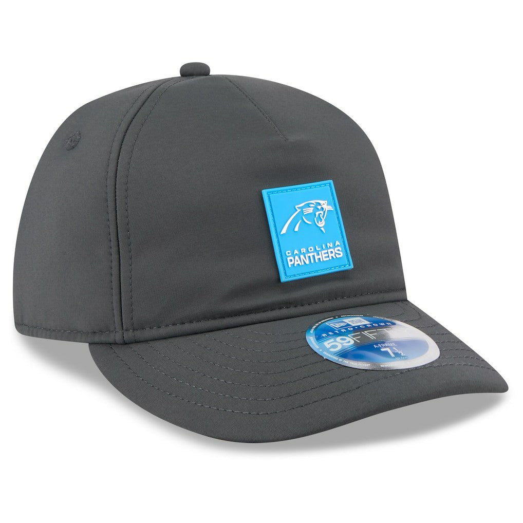 Carolina Panthers New Era 2025 Sideline Cold Weather Retro Crown 59FIFTY Fitted Hat Charcoal - NFL