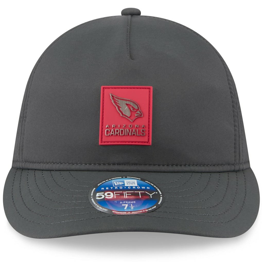 Arizona Cardinals New Era 2025 Sideline Cold Weather Retro Crown 59FIFTY Fitted Hat Charcoal - NFL