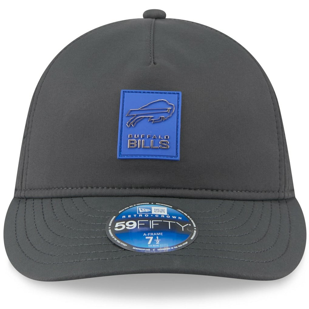 Buffalo Bills New Era 2025 Sideline Cold Weather Retro Crown 59FIFTY Fitted Hat Charcoal - NFL