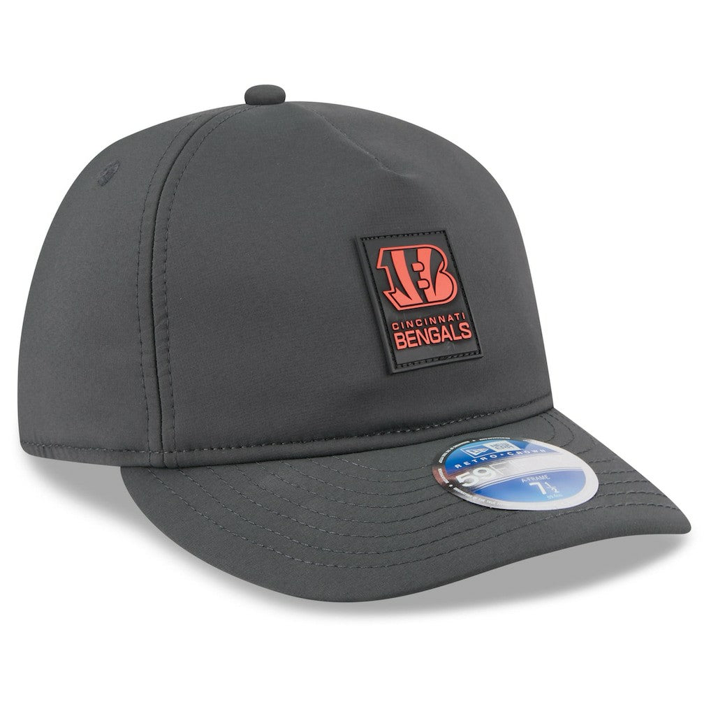 Cincinnati Bengals New Era 2025 Sideline Cold Weather Retro Crown 59FIFTY Fitted Hat Charcoal - NFL