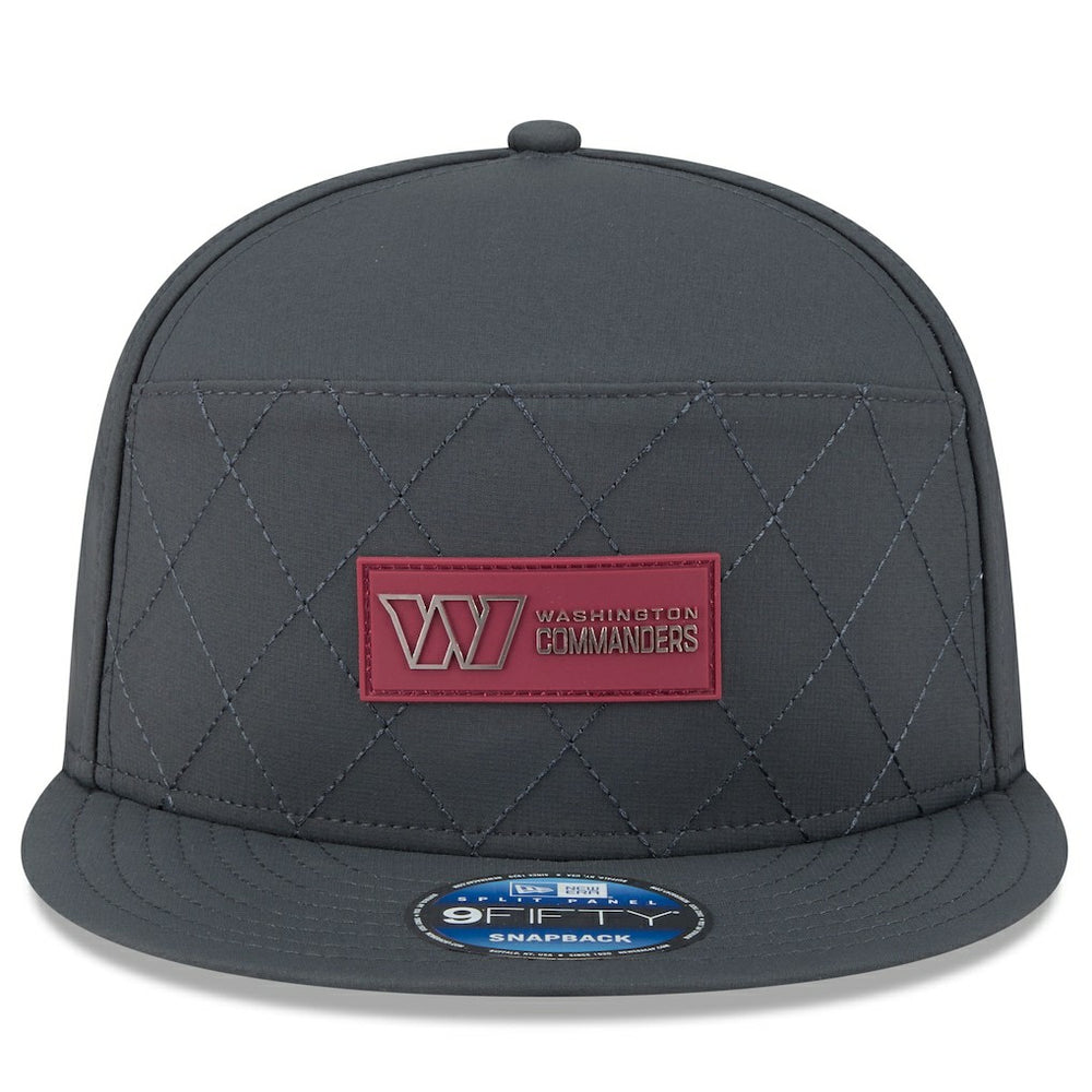 Washington Commanders New Era 2025 Sideline Cold Weather Split Panel 9FIFTY Snapback Hat Charcoal - NFL