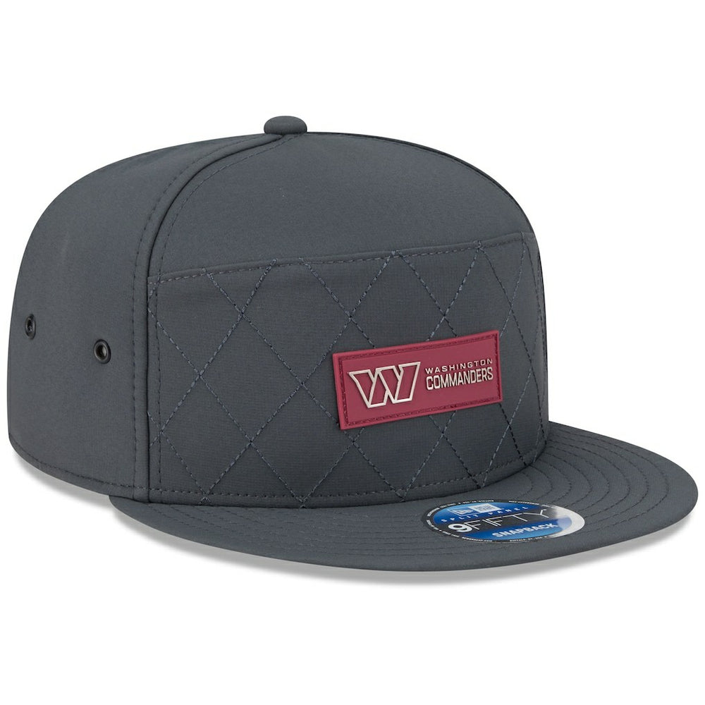 Washington Commanders New Era 2025 Sideline Cold Weather Split Panel 9FIFTY Snapback Hat Charcoal - NFL