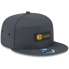 Pittsburgh Steelers New Era 2025 Sideline Cold Weather Split Panel 9FIFTY Snapback Hat Charcoal - NFL