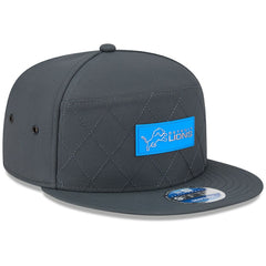 Detroit Lions New Era 2025 Sideline Cold Weather Split Panel 9FIFTY Snapback Hat Charcoal - NFL