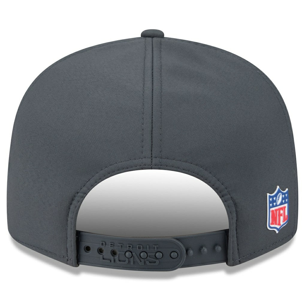 Detroit Lions New Era 2025 Sideline Cold Weather Split Panel 9FIFTY Snapback Hat Charcoal - NFL