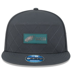 Philadelphia Eagles New Era 2025 Sideline Cold Weather Split Panel 9FIFTY Snapback Hat Charcoal - NFL