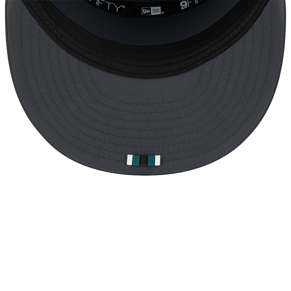 Philadelphia Eagles New Era 2025 Sideline Cold Weather Split Panel 9FIFTY Snapback Hat Charcoal - NFL