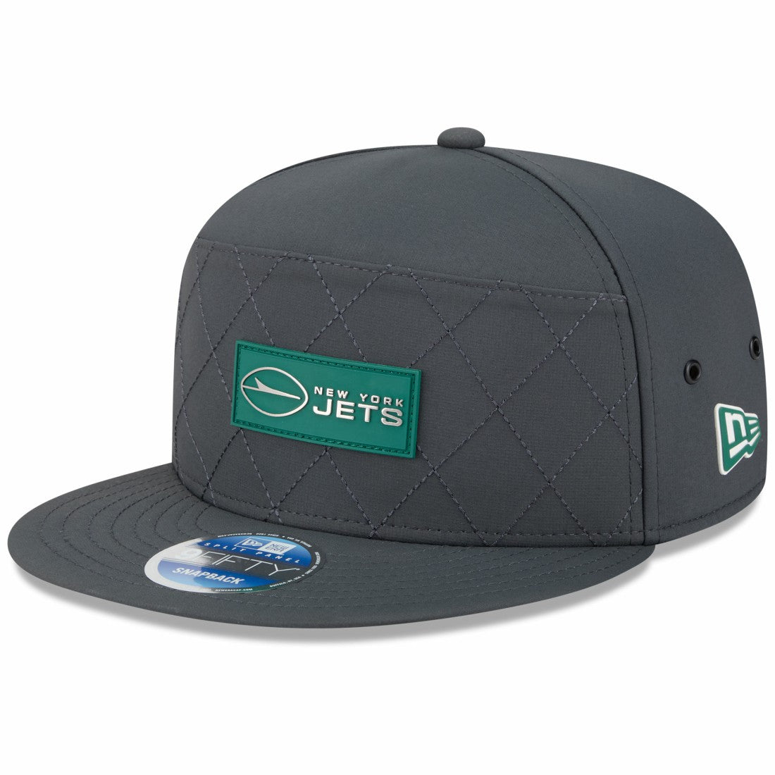 New York Jets New Era 2025 Sideline Cold Weather Split Panel 9FIFTY Snapback Hat Charcoal - NFL