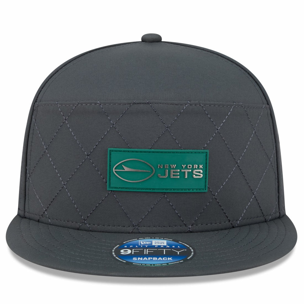 New York Jets New Era 2025 Sideline Cold Weather Split Panel 9FIFTY Snapback Hat Charcoal - NFL