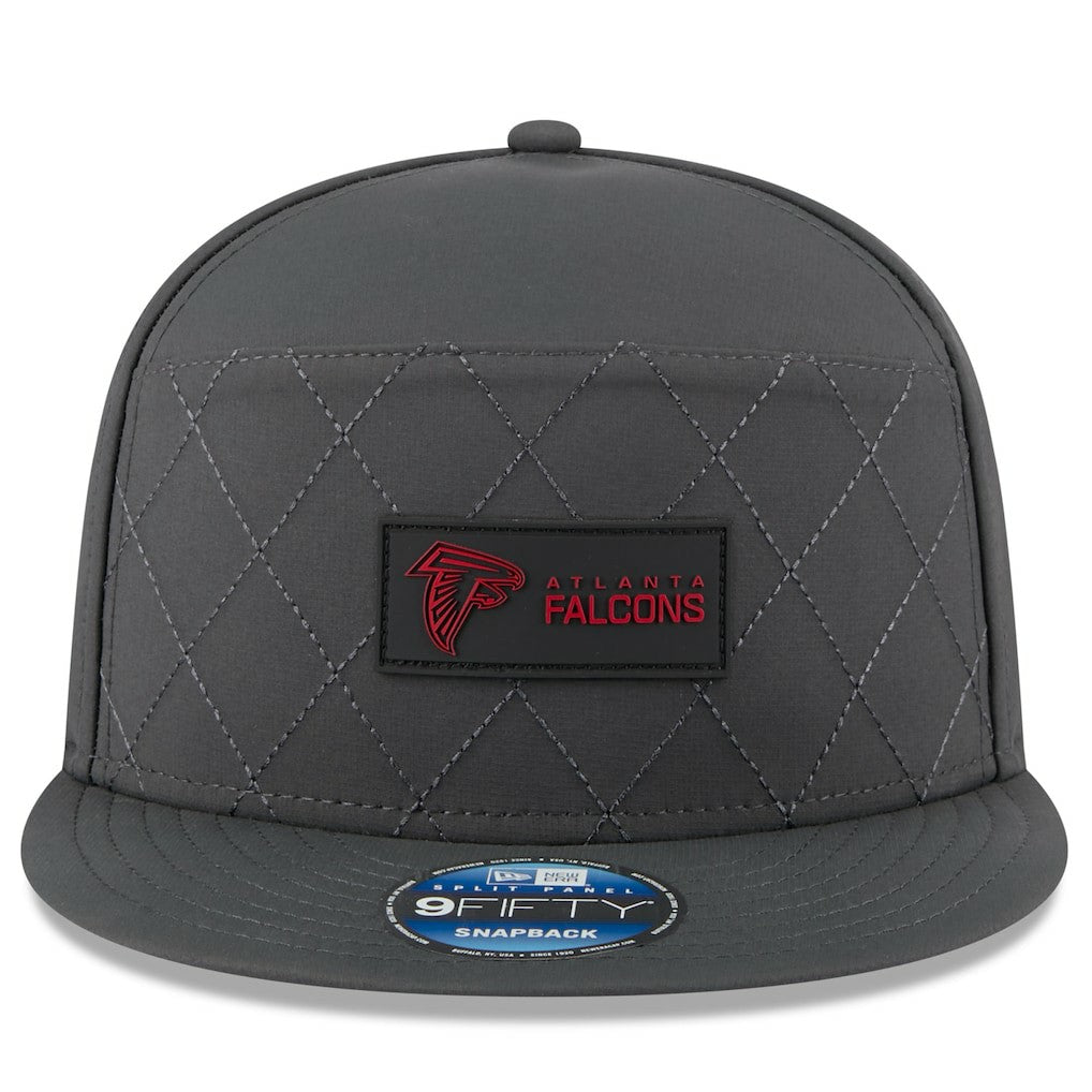 Atlanta Falcons New Era 2025 Sideline Cold Weather Split Panel 9FIFTY Snapback Hat Charcoal - NFL