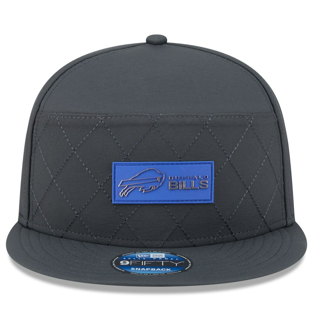 Buffalo Bills New Era 2025 Sideline Cold Weather Split Panel 9FIFTY Snapback Hat Charcoal - NFL
